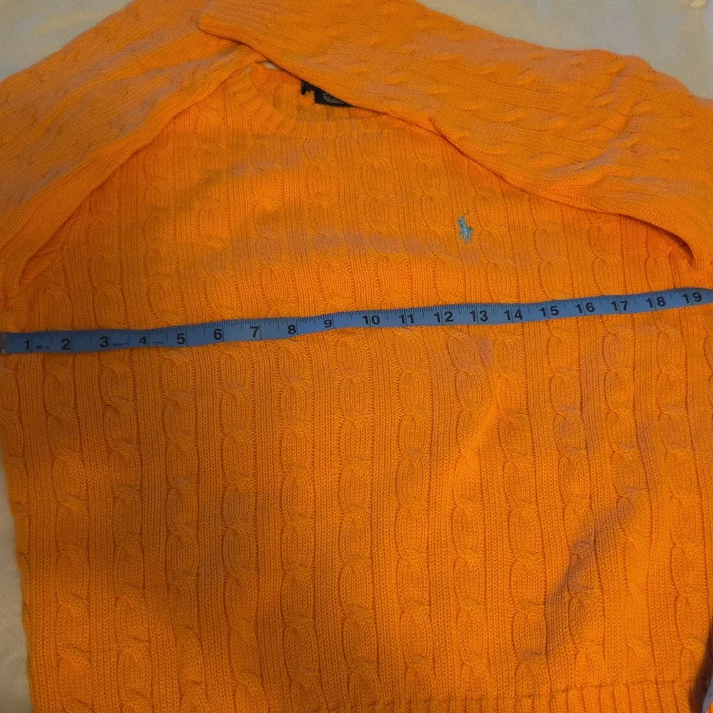 Ralph Lauren Vibrant Orange Cable Knit Sweater - Picture 6 of 6